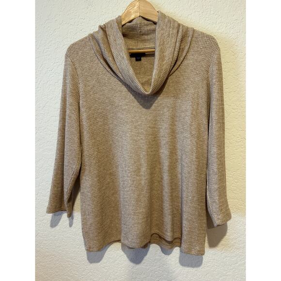 J. Jill Tops - J Jill Wearever Collection‎ Stretch Sweater Size S Thermal Waffle Blouse Beige
